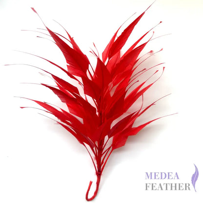 3D Wrapping Spiky Arrow Goose Feather Wired Hat Mount - DS2607 - #22 red