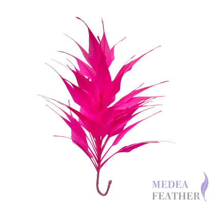 3D Wrapping Spiky Arrow Goose Feather Wired Hat Mount - DS2607 - #52 neon pink