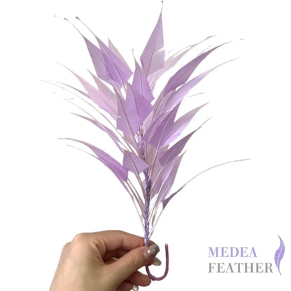 3D Wrapping Spiky Arrow Goose Feather Wired Hat Mount - DS2607 - #53 lilac