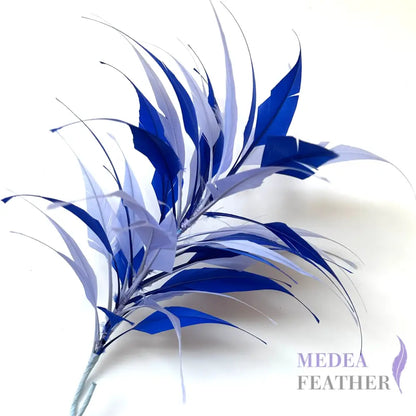 3D Wrapping Spiky Arrow Goose Feather Wired Hat Mount - DS2607 - #87 cornflower & #67 royal blue