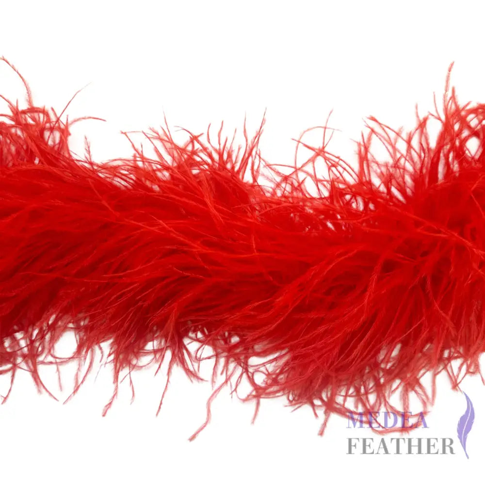 4 Ply Ostrich Feather Fringe Feather Boa (2 yards) #28 hibiscus
