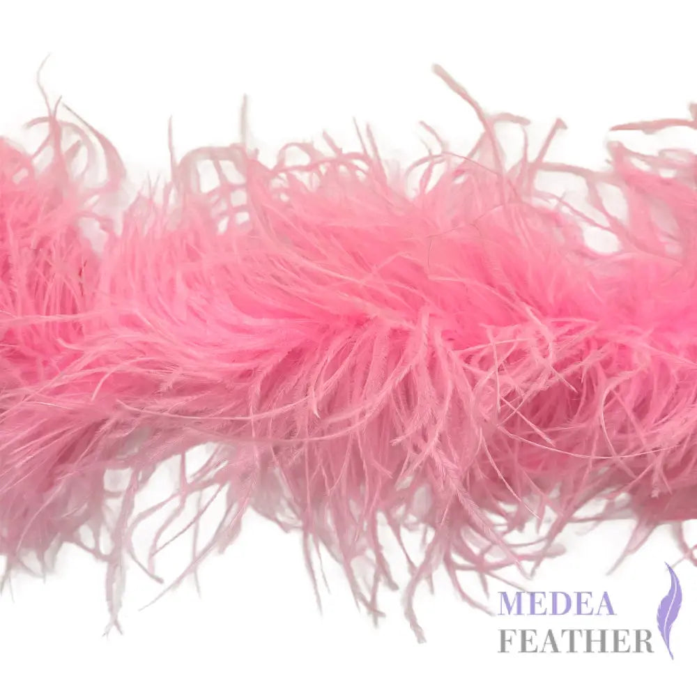 4 Ply Ostrich Feather Fringe Feather Boa (2 yards) #51 pink