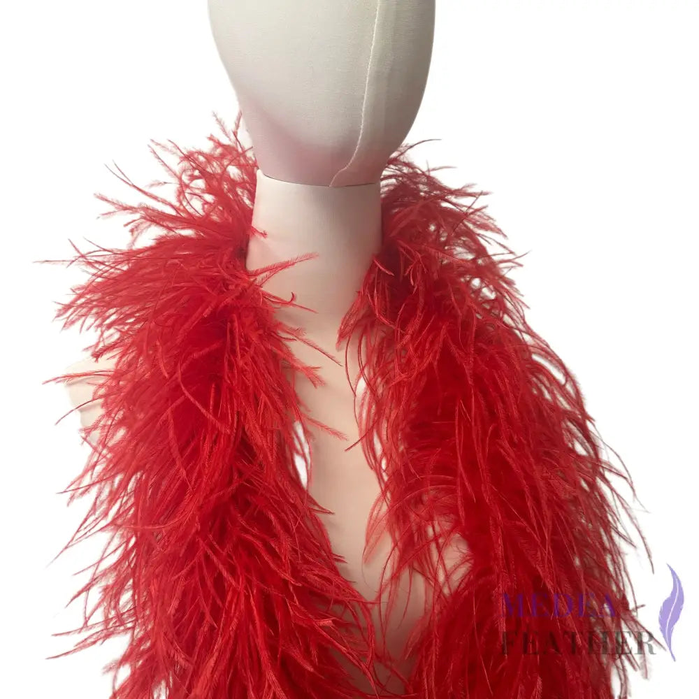 4 Ply Ostrich Feather Fringe Feather Boa (2 yards)