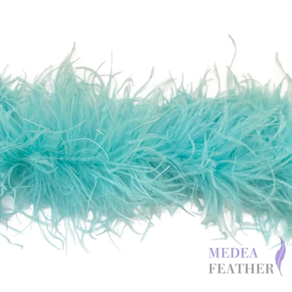 4 Ply Ostrich Feather Fringe Feather Boa (2 yards) #75 Light turq.