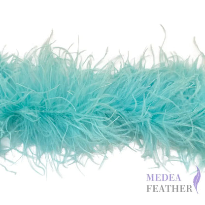 4 Ply Ostrich Feather Fringe Feather Boa (2 yards) #75 Light turq.