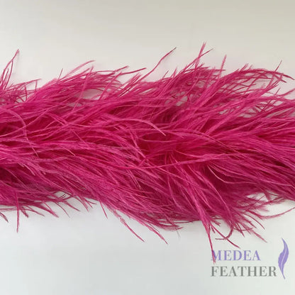 4 Ply Ostrich Feather Fringe Feather Boa (2 yards) FB01 - #20barbie pink
