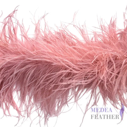 4 Ply Ostrich Feather Fringe Feather Boa (2 yards) FB01 - #45 rose cloud