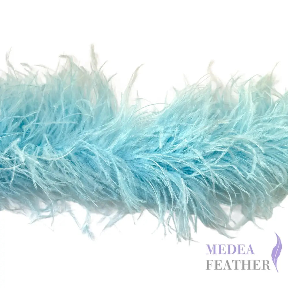 4 Ply Ostrich Feather Fringe Feather Boa (2 yards) #77 Sky blue