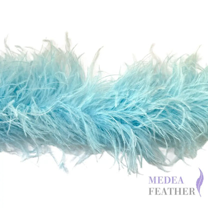 4 Ply Ostrich Feather Fringe Feather Boa (2 yards) #77 Sky blue
