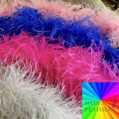 4 Ply Ostrich Feather Fringe Feather Boa (2 yards) Custom - Please add text below