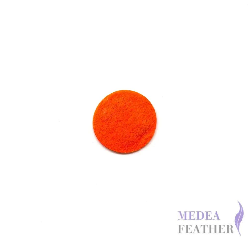 4cm Felt Pad with Elastic for Fascinator & Hat Making - Orange