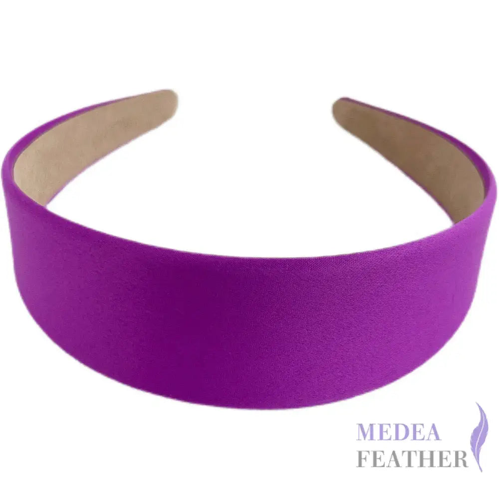 4cm Satin Headband - #11 violet