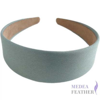 4cm Satin Headband - #13 grayish green