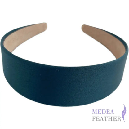 4cm Satin Headband - #2 dark green