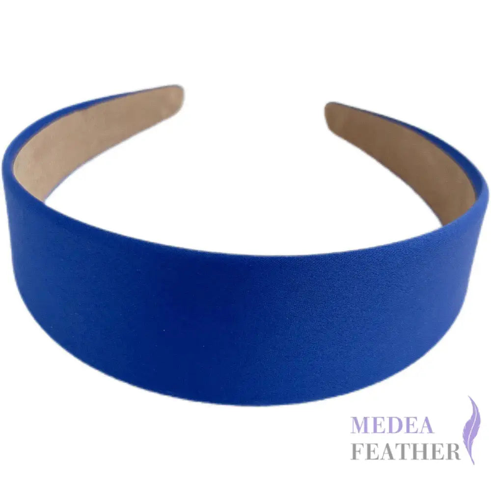 4cm Satin Headband - #4 royal blue