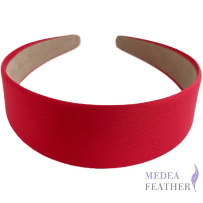 4cm Satin Headband - #6 red