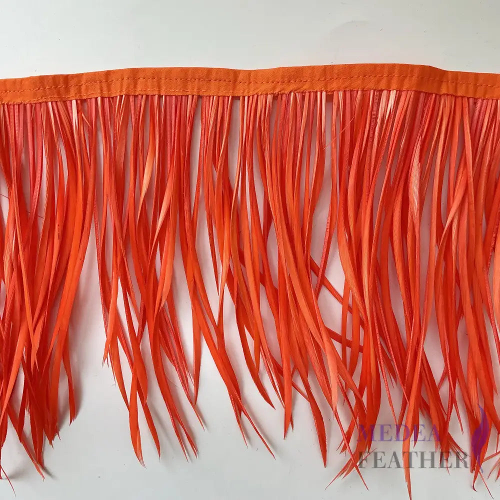 Goose Biot Feather Trim FTGOOSE02 - #24 carrot / Half meter