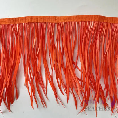 Goose Biot Feather Trim FTGOOSE02 - #24 carrot / Half meter