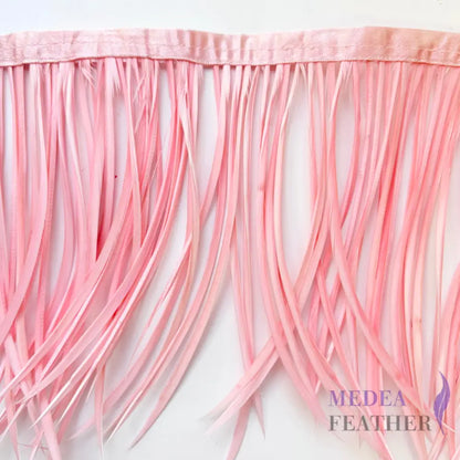 50cm Long Goose Biot Feather Trim FTGOOSE02 - #49 pink mist