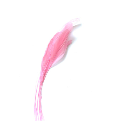 25cm Stripped Coque Feathers - Pack of 10 SFROOSTER01