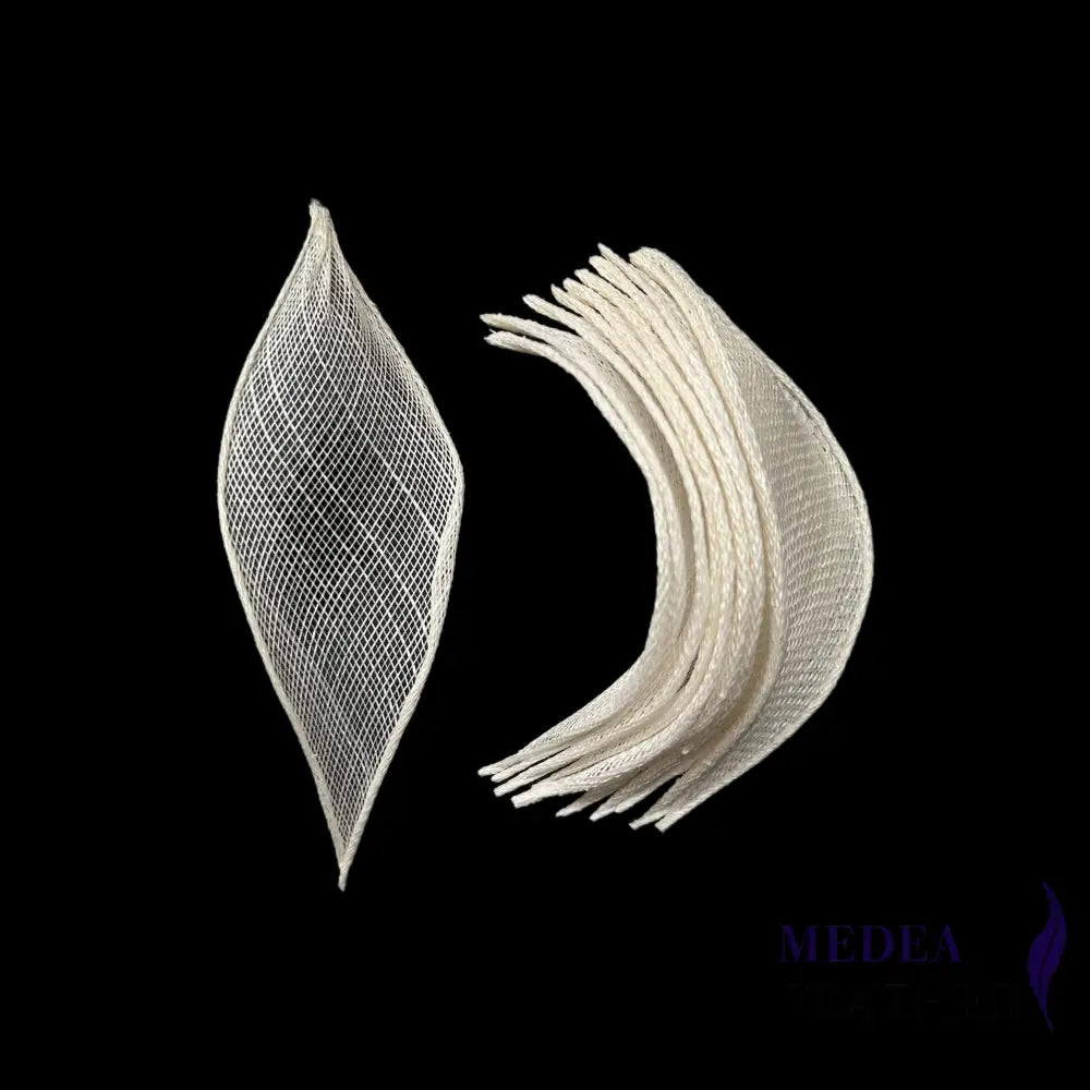 5cm Wide Millinery Sinamay Leaves - #01 Ivory / 5 pcs/pack