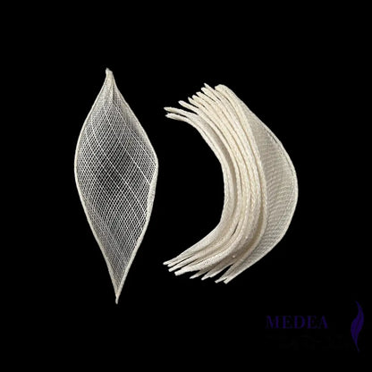 5cm Wide Millinery Sinamay Leaves - #01 Ivory / 5 pcs/pack