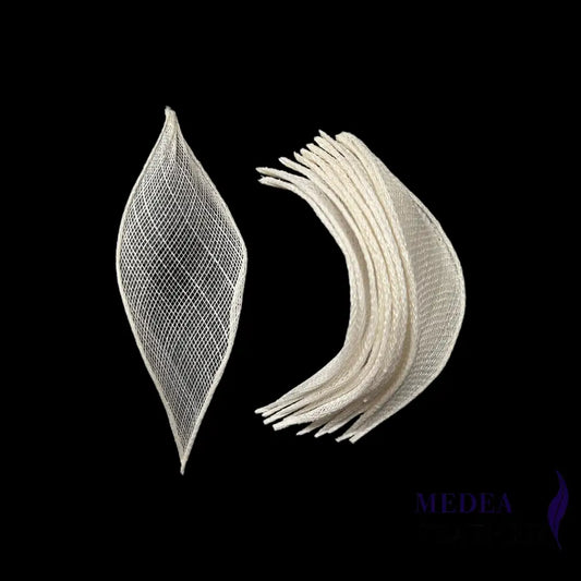 5cm Wide Millinery Sinamay Leaves - #01 Ivory / 5 pcs/pack