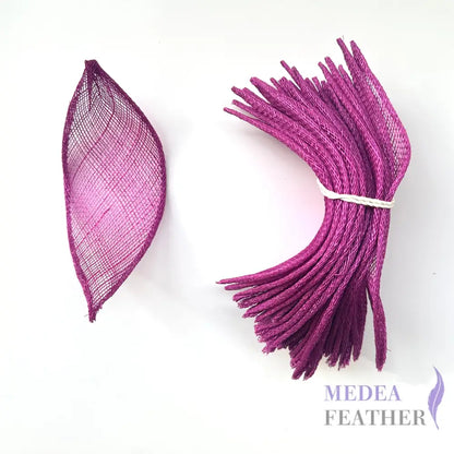5cm Wide Millinery Sinamay Leaves - #19 Festival Fuchsia / 5 pcs/pack
