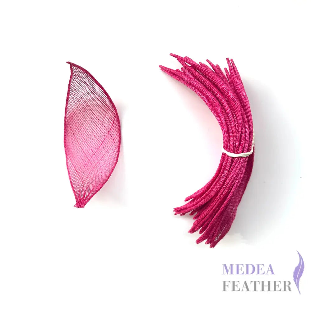 5cm Wide Millinery Sinamay Leaves - #20 Barbie pink / 5 pcs/pack