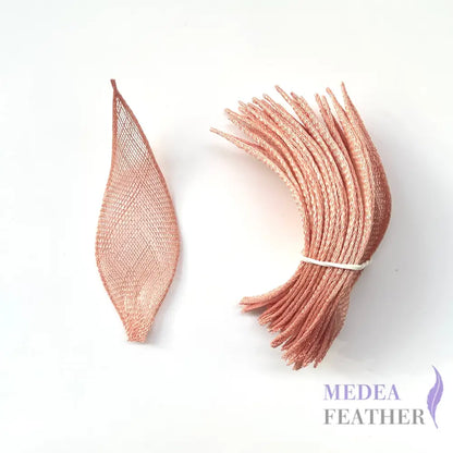 5cm Wide Millinery Sinamay Leaves - #48 peach / 5 pcs/pack