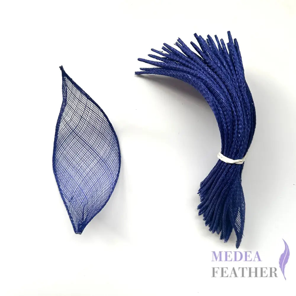 5cm Wide Millinery Sinamay Leaves - #67 royal blue / 5 pcs/pack