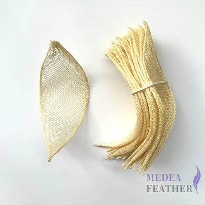 5cm Wide Millinery Sinamay Leaves - Butter yellow / 5 pcs/pack