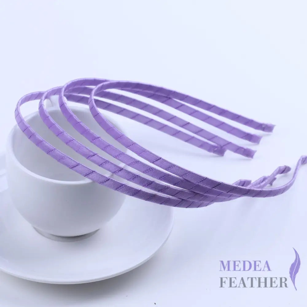 5mm Ribbon Covered Narrow Metal Alice Band Headband Hair Band