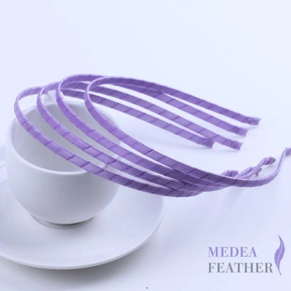 5mm Ribbon Covered Narrow Metal Alice Band Headband Hair Band