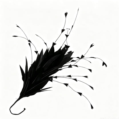 Goose and Long Trimmed Coque Feather Mount FM514