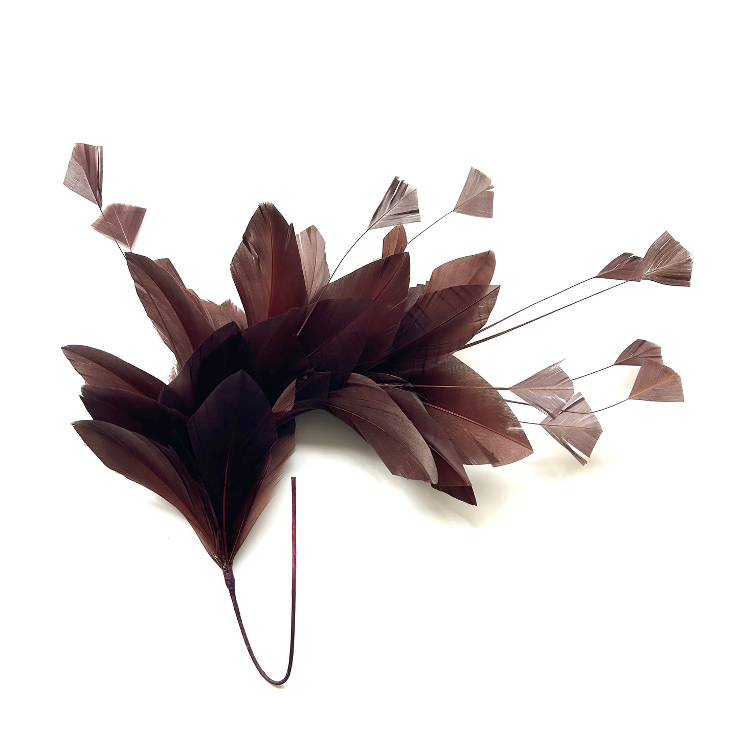 Diamond Coque & Goose Feather Flower Mount FM082