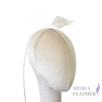 65cm Extra Long Trimmed Ostrich Feather Quill-Pack of 3 - #02 white