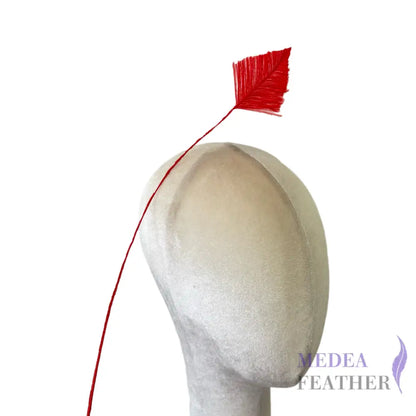 65cm Extra Long Trimmed Ostrich Feather Quill-Pack of 3 - #22 red