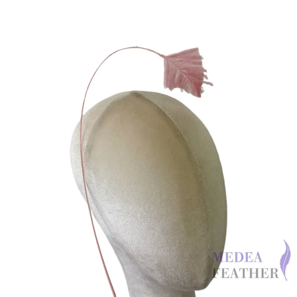 65cm Extra Long Trimmed Ostrich Feather Quill-Pack of 3 - #49 pink mist