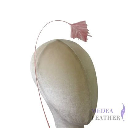 65cm Extra Long Trimmed Ostrich Feather Quill-Pack of 3 - #49 pink mist