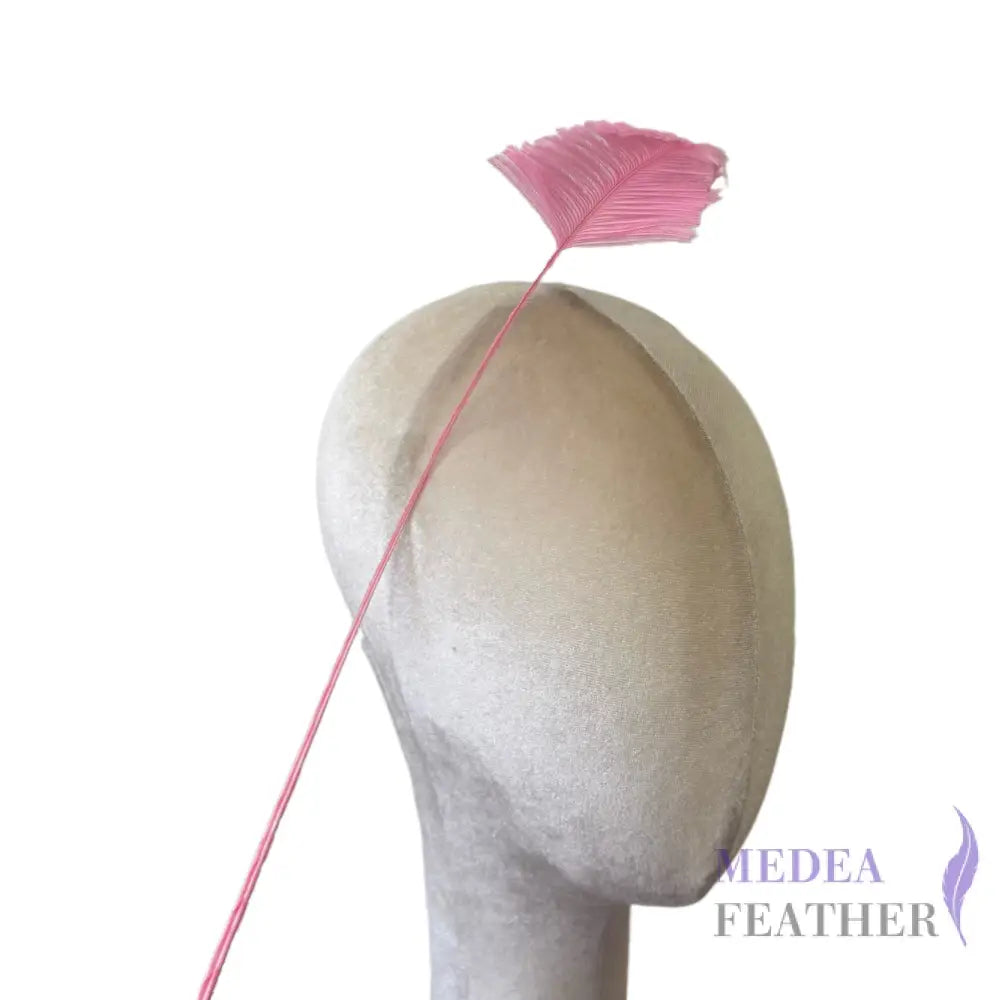 65cm Extra Long Trimmed Ostrich Feather Quill-Pack of 3 - #51 pink