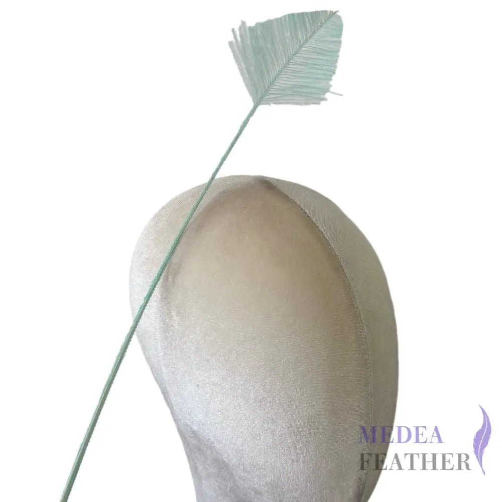 65cm Extra Long Trimmed Ostrich Feather Quill-Pack of 3 - #76 aqua