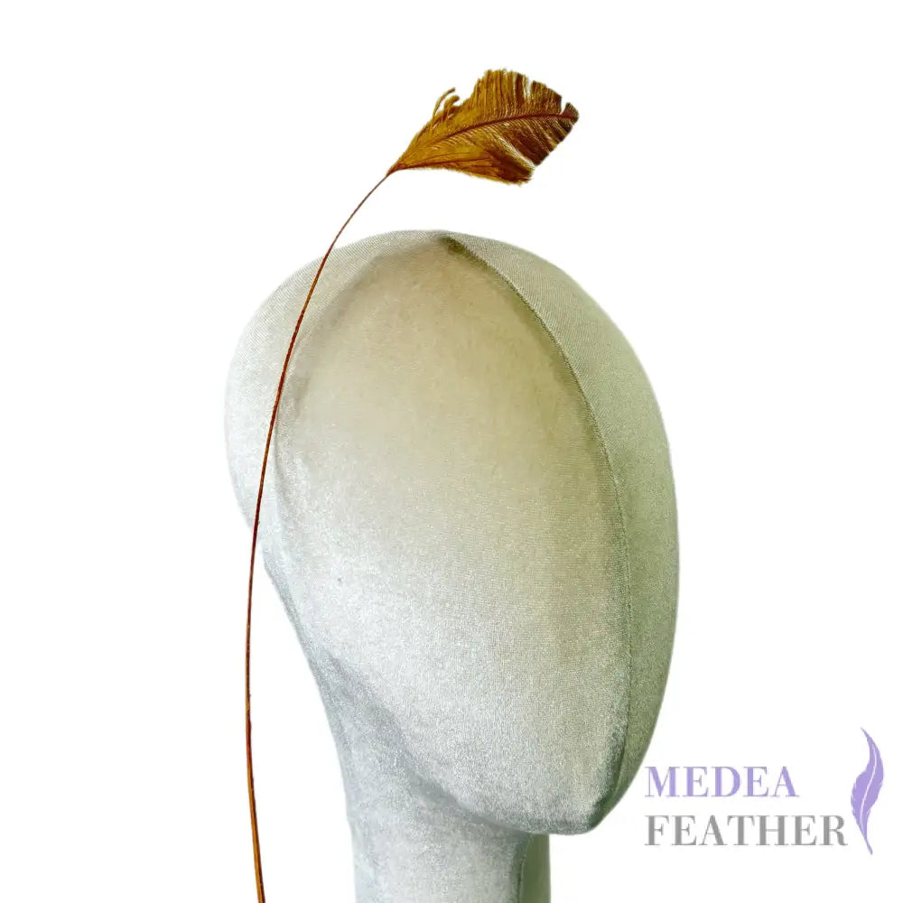 65cm Extra Long Trimmed Ostrich Feather Quill-Pack of 3 - #90 sandstone