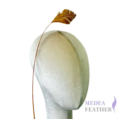 65cm Extra Long Trimmed Ostrich Feather Quill-Pack of 3 - #90 sandstone