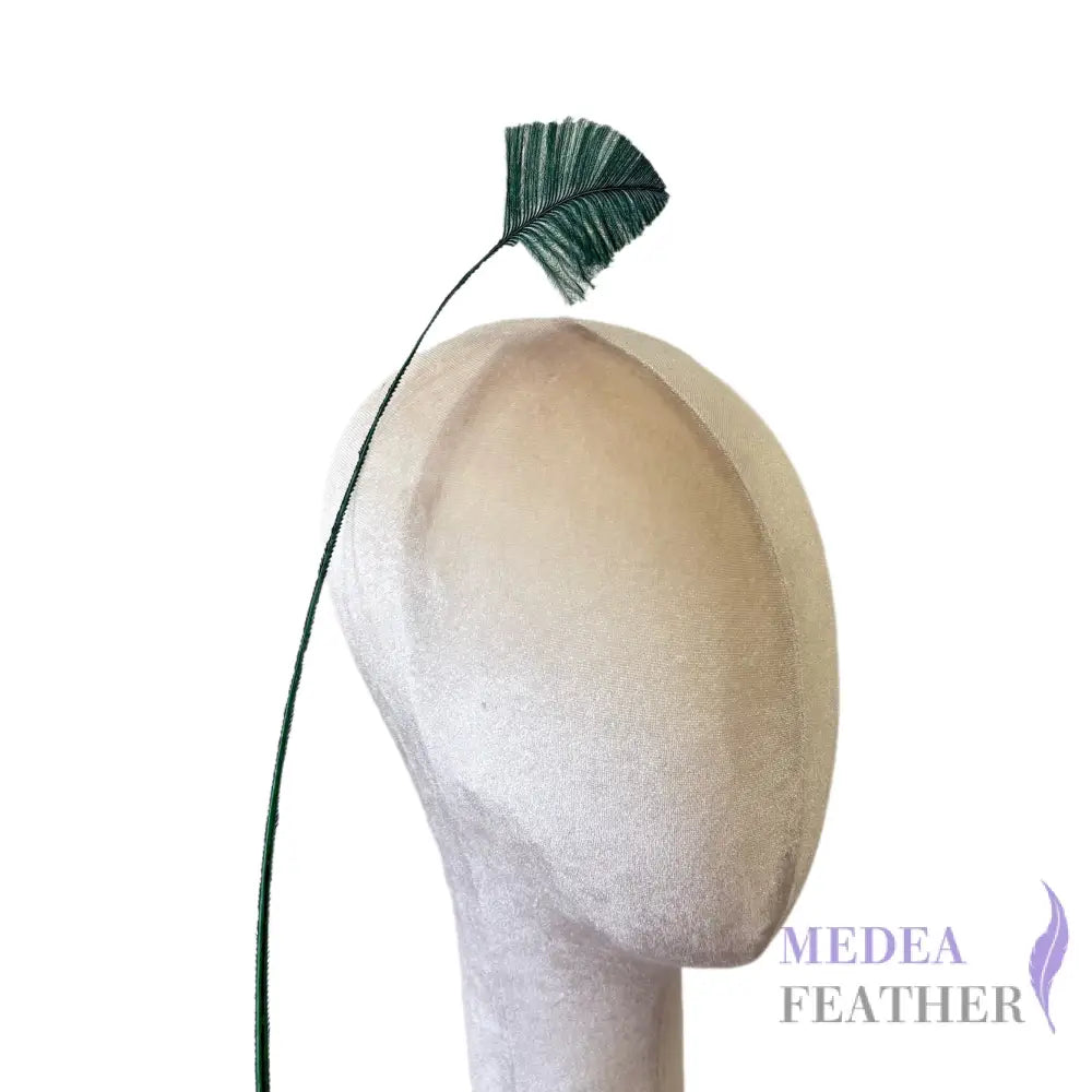 65cm Extra Long Trimmed Ostrich Feather Quill-Pack of 3 - #96 dark green