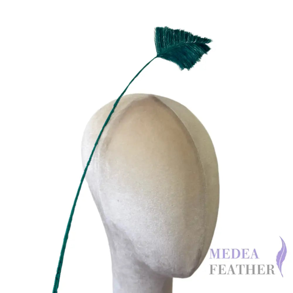 65cm Extra Long Trimmed Ostrich Feather Quill-Pack of 3 - Jade