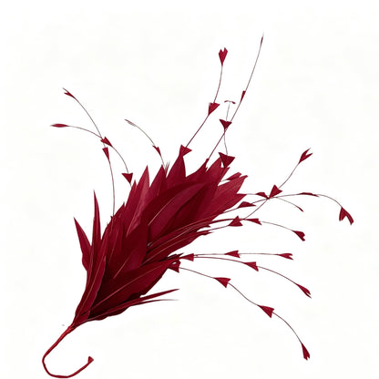 Goose and Long Trimmed Coque Feather Mount FM514