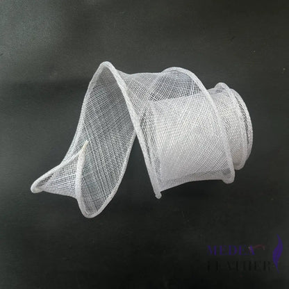 6cm Wide Sinamay Roll-1.5m - White