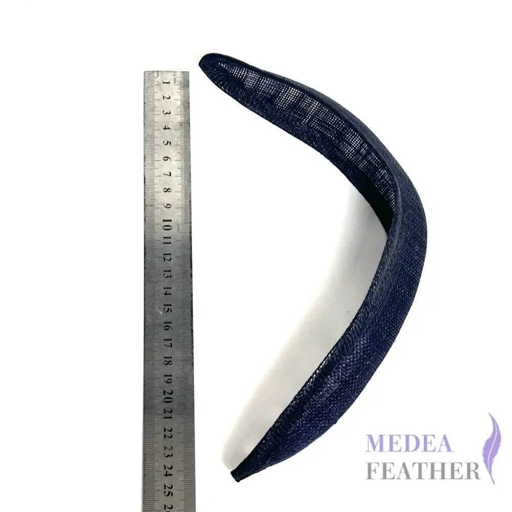 7cm Navy Curved Moon-shaped Sinamay Hat Base