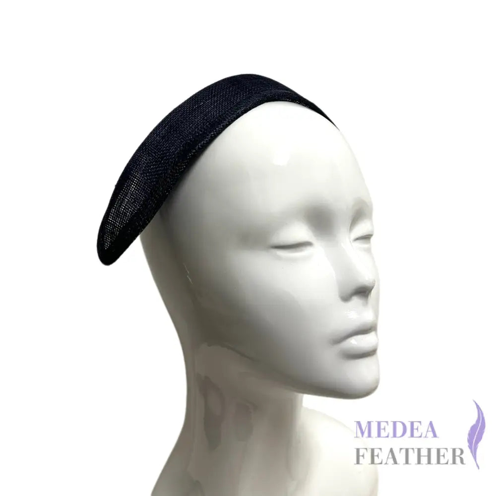 7cm Navy Curved Moon-shaped Sinamay Hat Base